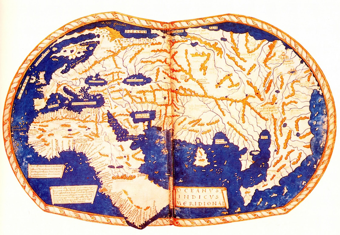manuscript world map